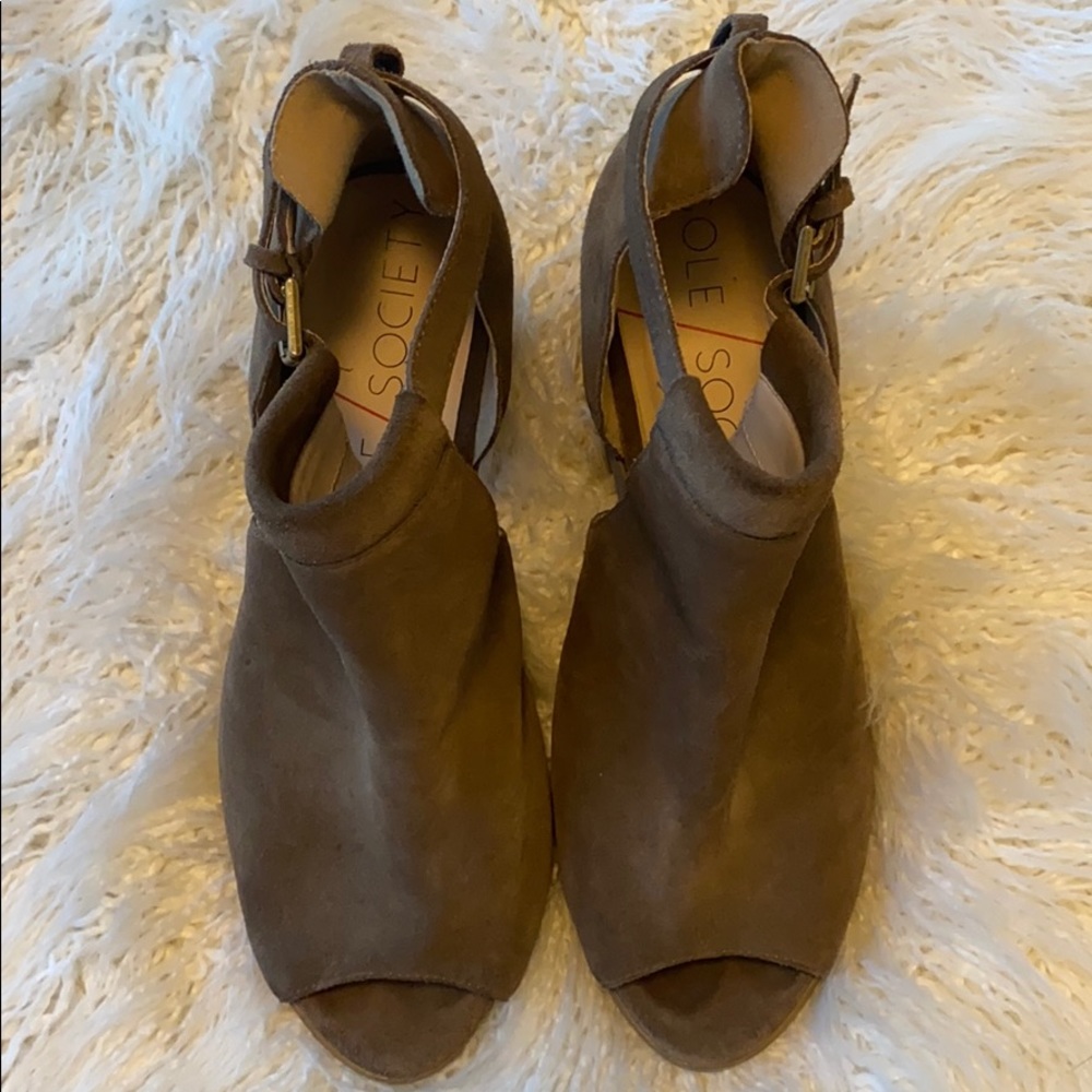 Sole Society Ferris open toe Dark Taupe size 10 - Picture 4 of 10